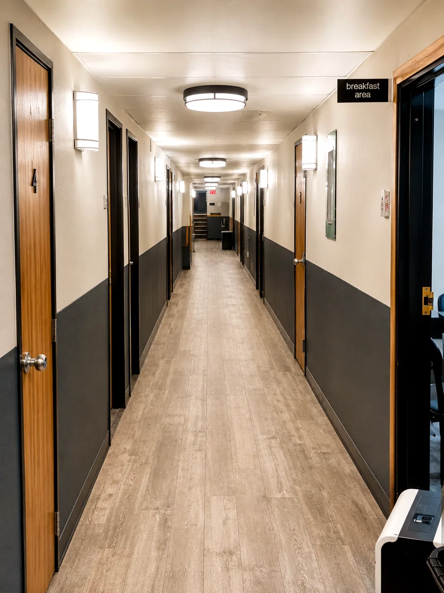 Guest room corridor