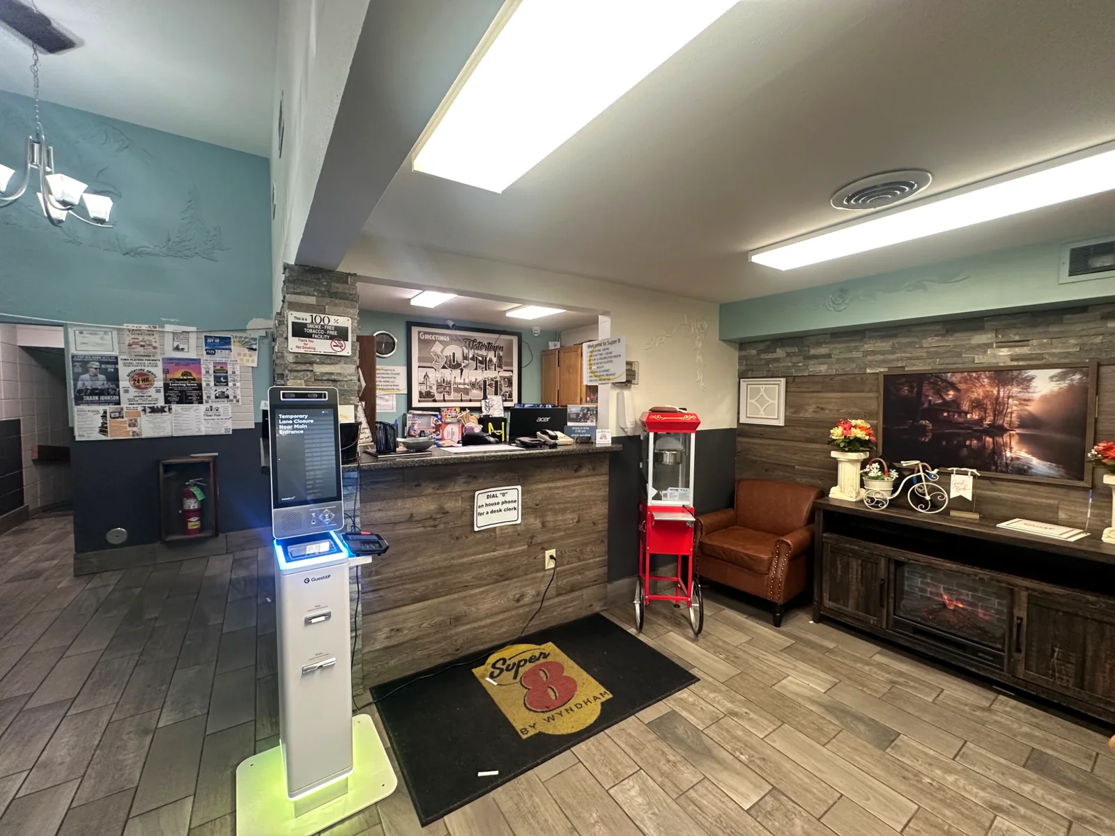 Hotel reception and lobby
